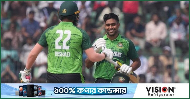 আকবরের সেঞ্চুরির পর রিশাদের ৪ উইকেট, নর্থের সহজ জয়